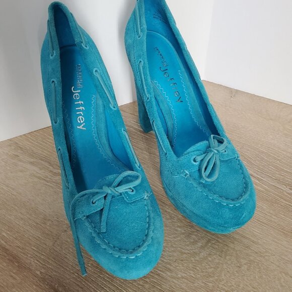 Sperry Top-Sider Jeffrey Womens Suede Heels Turquoise - Picture 2 of 9